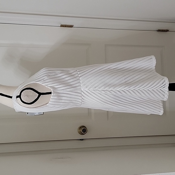 Apt. 9 Size 10 White Sleeveless V-Neck Fit & Flare Mesh/Lace Dress, NEW with Tag - Picture 7 of 16